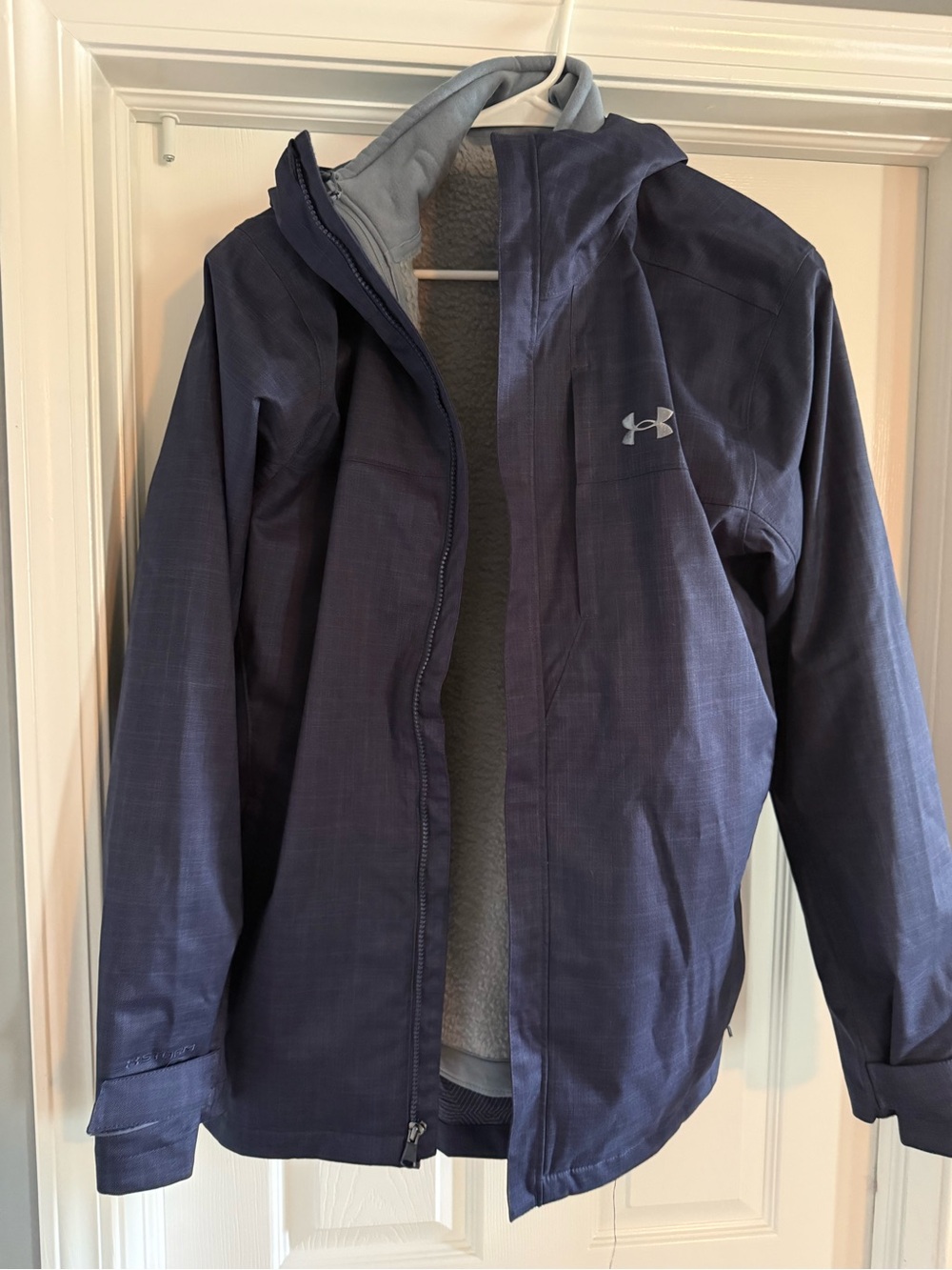 Under Armour Navy Hooded Rain Shell Jacket
